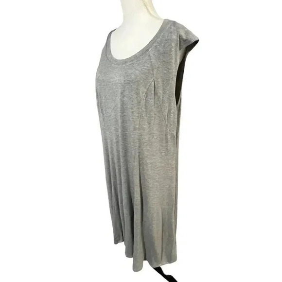 Chelsea & Theodore size 2X figure flattering grey jersey dress NWT - Picture 2 of 8